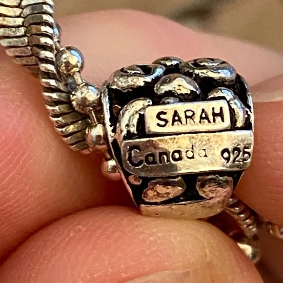 Beautiful Sarah Coventry 925 silver lapis lazuli pendant on an Italy twist chain - Picture 5 of 14